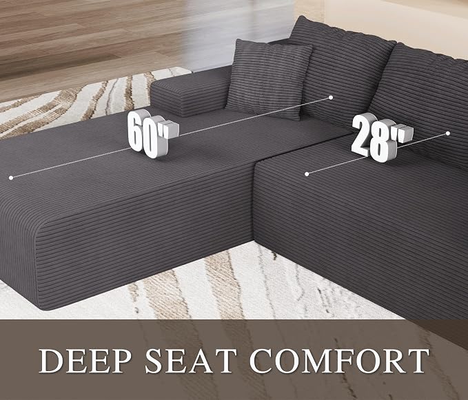 105" Convertible Sectional Couch - Image 3