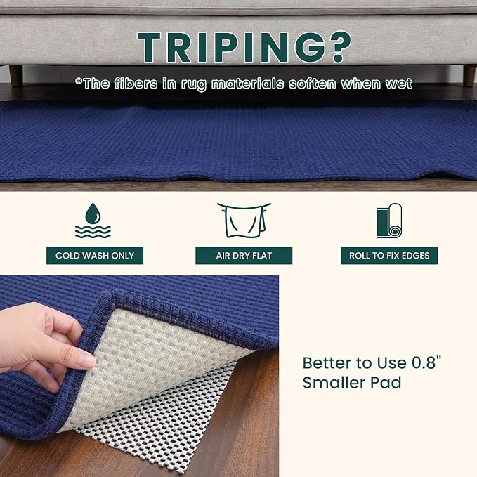 KOZYFLY Cotton Runners Rugs for Hallway 2x10, Washable Runner Rug, Woven Non - Image 7
