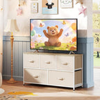WLIVE Dresser for Bedroom with 5 Drawers, Wide Chest of Drawers, Fabric Dresser - Image 2