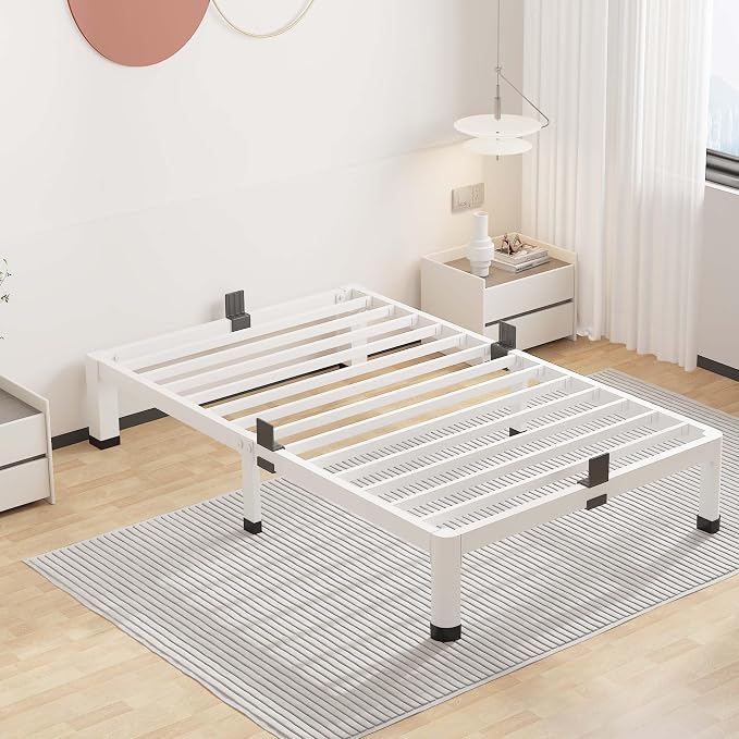 ROIL 7 Inch White Twin Bed Frame by ROIL