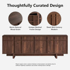 TV Stand for 75 Inch TV, Mid Century Modern TV Stand - Image 3