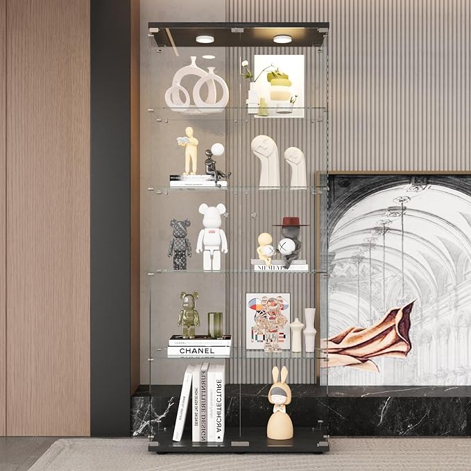 LFT HUIMEI2Y Glass Display Cabinet 5-Shelf by LFTHUIMEI2Y