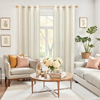YoungsTex 80 Inch Length Linen Curtains - Image 2