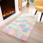 2x3 Rainbow Fluffy Soft Area Rug Non-Slip - Image 3