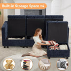 WUTUTUEE 83'' Modular Sectional Sofa Convertible L Shaped Couch Set - Image 4