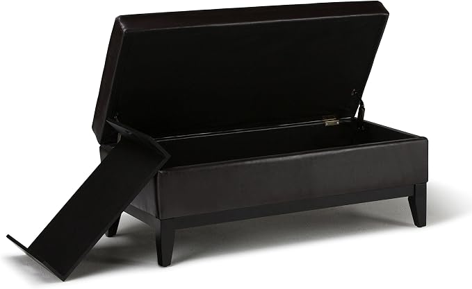 SIMPLIHOME Oregon Storage Ottoman Bench - Image 5