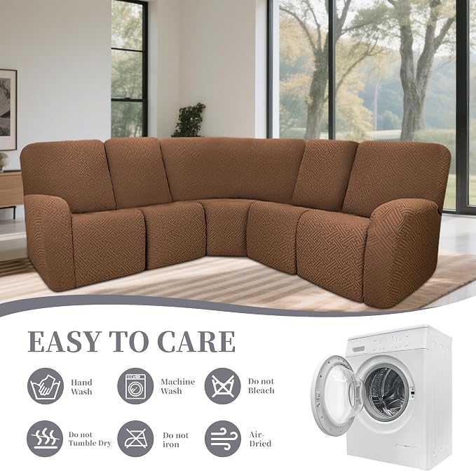 100% Waterproof Sectional Recliner Couch Covers - Image 8