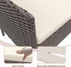 4-Piece Outdoor Furniture Set, PE Rattan Wicker Chairs - Image 4