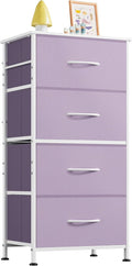 WLIVE Dresser with 4 Drawers, Storage Tower, Organizer Unit, Fabric Dresser by WLIVE