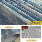 5x7 Ft Area Rugs for Living Room, Soft Non-Slip Washable Rugs Modern Abstract - Image 6