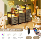 Lazzanto Grey NightStand with Charging Station - Image 5