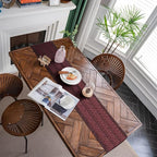 Macrame Table Runner Burgundy Boho Table Runners - Image 6