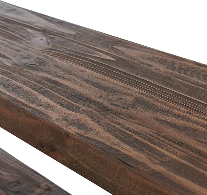 Alaterre Furniture Pomona Entryway Bench and Coat Hook Set – Modern Rustic - Image 16