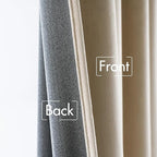 MIULEE Velvet Curtains 52x96 inches 2 Panels Beige Blackout Curtains | Luxury - Image 6