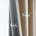 MIULEE Velvet Curtains 52x84 inches 2 Panels Beige Blackout Curtains | Luxury - Image 5