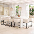 ClinQ 26" H Counter Height Bar Stools Set of 6, Modern Barrel Counter Stools by ExperienceExquisiteLife