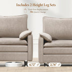 Vesgantti 108" Modular Sectional Sofa, Comfy Cloud Couch - Image 3