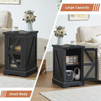Joaxswe Narrow Night Stand Set 2, Farmhouse Side End Table - Image 9