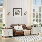 Joaxswe 24" Wide Farmhouse Night Stand, Large End Table - Image 5
