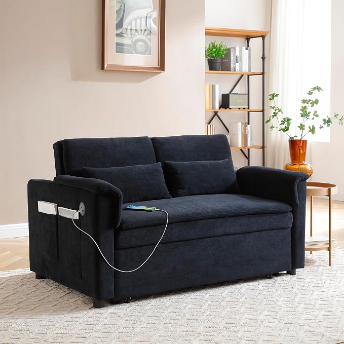 55.5" Small Sleeper Sofa Couch - Image 2