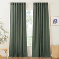 RYB HOME Farmhouse Boho Linen Sheer Curtains 90 inches Long by RYBHOME