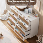 GarveeHome Rattan 8 Drawer Dressers - Image 4