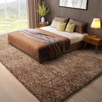 Ophanie 8x10 Brown and White Diamond Striped Rugs - Image 5