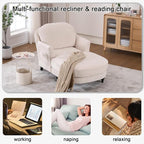 Chaise Lounge Chair Indoor, 59.8" Oversized Couch Reading Chairs，Chenille - Image 6