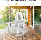 Hupmad Wooden Rocking Chair Outdoor Oversized Porch Rocker Chair, Patio Wooden - Image 4