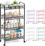 TOOLF 4-Tier Rolling Cart, Metal Utility Cart by TOOLF