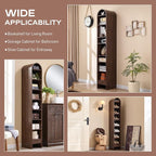 IFGET 67" Tall Arched Bookshelf, 8 Tiers Arch Bookcase - Image 5