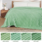 Exclusivo Mezcla Striped Queen Size Fleece Blanket - Image 3