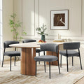 DUMOS Dining Chairs Set of 4, Mid Century Modern Chair Round Upholstered Curved by DumosLifestyle