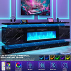 chartustriable 71IN LED TV Stands w/40 inch Fireplace Power Outlet - Image 5