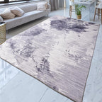 Living Room Rug 6x9 Light Grey Area Rug Machine Washable Boho Carpet Non Slip - Image 4