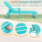 LUE BONA Lounge Chair Outdoor, HDPS Chaise Lounge Outdoor - Image 6