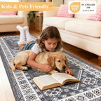 HEBE Boho Kitchen Rugs Set of 3, Non Slip Washable Kitchen Mats - Image 7
