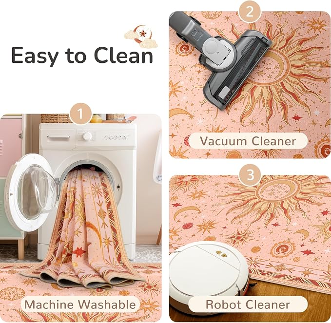 Vacuum-Friendly, 4x6 Washable Area Rug - Image 5