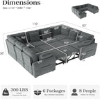 Ihanherry 8-Seater Large Sectional Sofa Bed - Image 2
