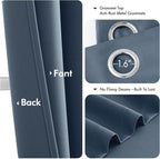 MIULEE Blackout Curtains for Bedroom 2 Panels 40 x 80 Inch Long Stone Blue | - Image 4