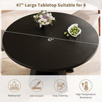iPormis 47 Inches Round Dining Table - Image 6