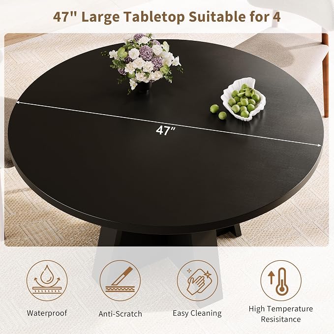 iPormis 47 Inches Round Dining Table - Image 6