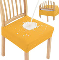 Smiry Waterproof Seat Covers for Dining Room Chairs Set of 8, Stretch Jacquard by Smiry