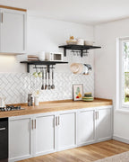 CHOEZON Wall-Mounted Pot Racks, Floating Shelves, Vintage Pot Hangers - Image 2