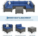 GAOMON Patio Furniture Sets, 7-Piece Outdoor Sectional Sofa Set - Image 2