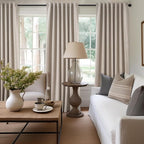 Topfinel Light Blocking Rustic 96 Inch Long Linen Curtains 2 Panel Set - Image 2