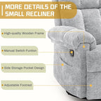 Korser Recliner Chair, Swivel Rocker Recliner Chair - Image 6