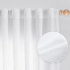 MYSKY HOME Floor to Ceiling Curtains 120 Inches White Sheer Window Drapes 2 by MYSKYHOME
