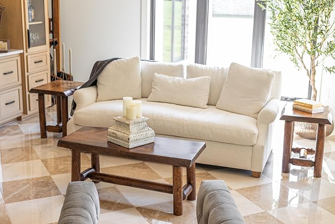 Live Edge Wood Cabin Style Log Pine and Cedar Coffee Table Living Room Decor - Image 4
