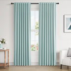 100% Blackout Linen Curtains 80 Inch Length 2 Panels Set by Guken